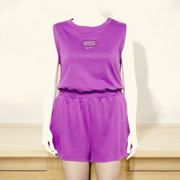 Nike Woman’s Sportswear Varsity Romper Plus Size 2X ECU Exercise Dress - Picture 1 of 9
